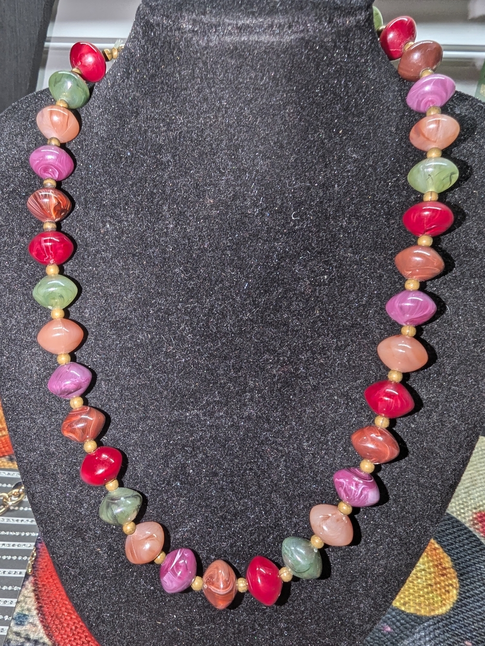 Multicolor Beaded Women’s Necklace - Elegant Seasonal Statement